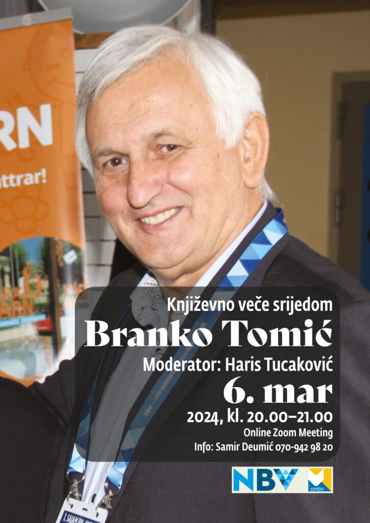 Književno veče srijedom: Branko Tomić